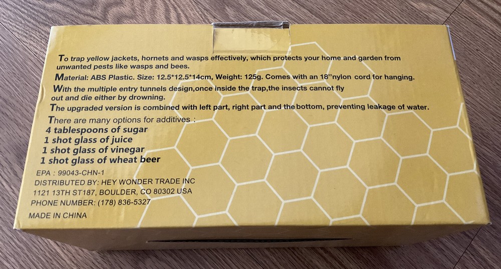2 wasp reusable traps clear orange USED
