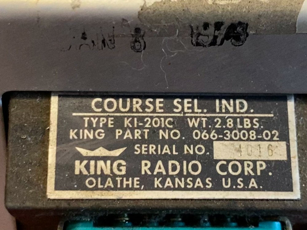 KING KI 201C COURSE SELECT INDICATOR P/N 066-3008-02 CORE