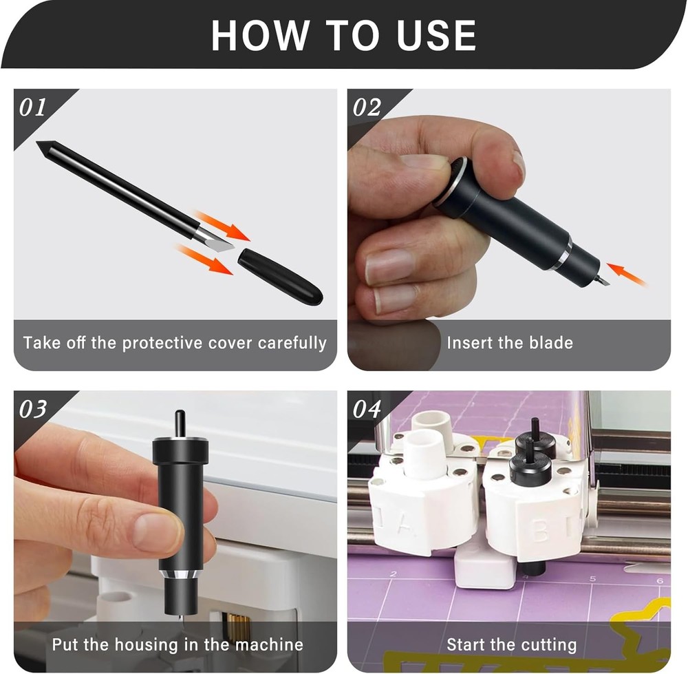 Deep Cut Blade and Housing, Precision Replacement Point Blades for Black