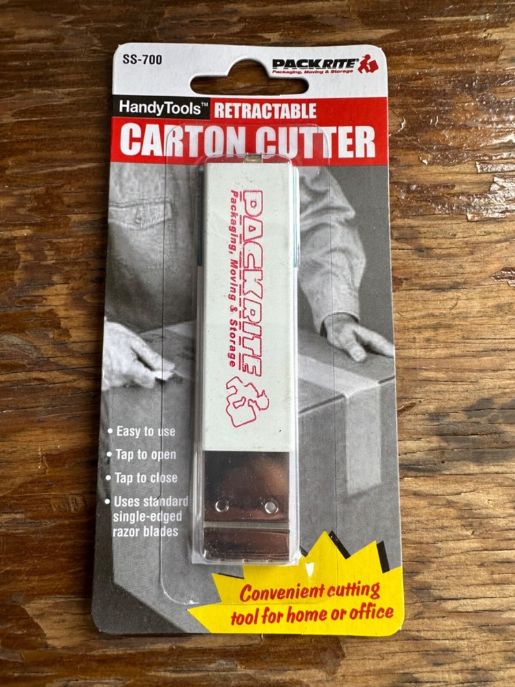retractable box cutter NIB handy packrite