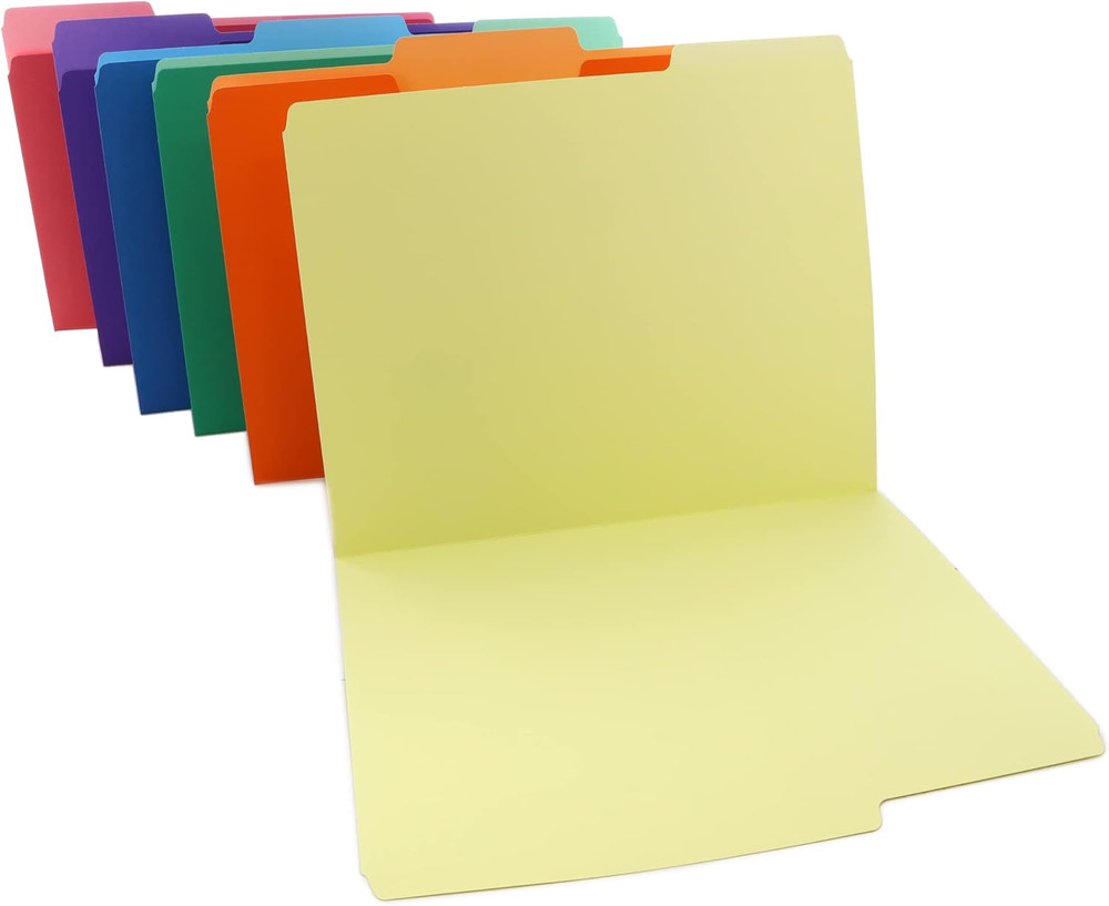 BAZIC 1/3 Cut Letter Size Color File Folder (6/Pack)