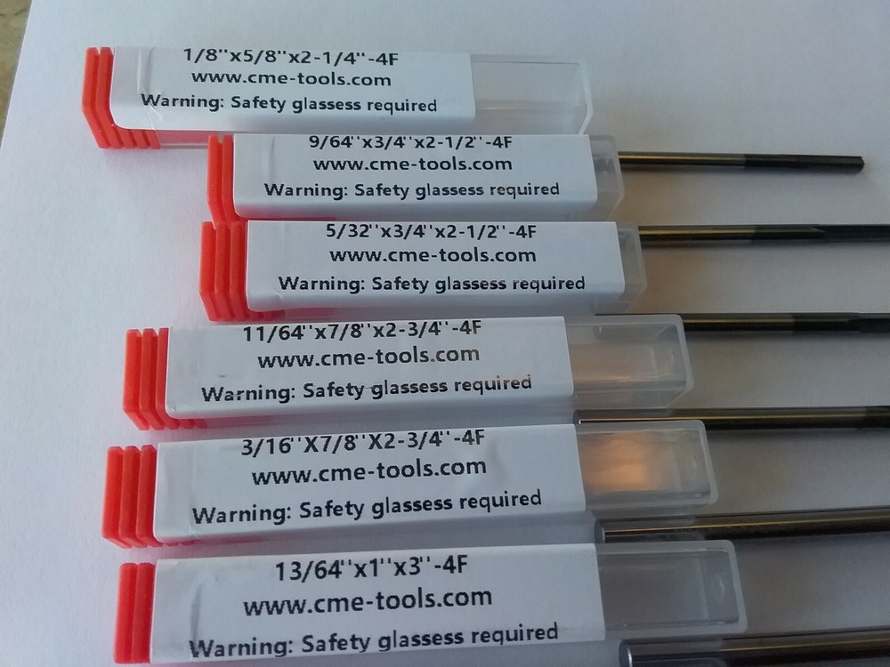 4pcs Solid Carbide chucking reamer Tialn Coated select any sizes from 1/8 -1/4"
