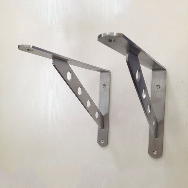 Brackets Wood Triangular Shelf Support Stainless Steel Brackets Thick Detachable