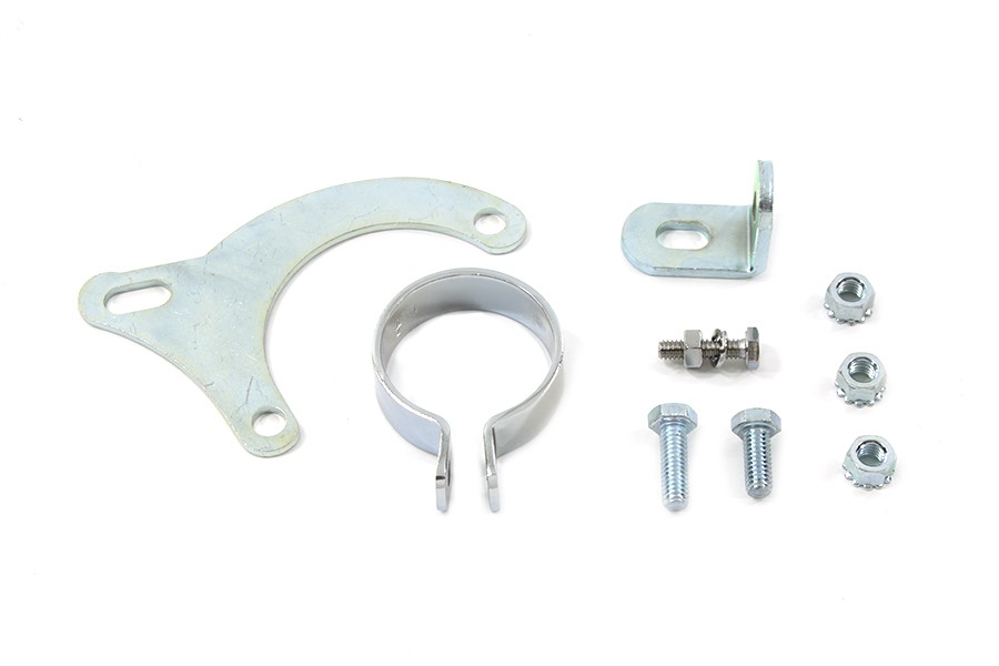 Exhaust Clamp and Bracket Set Chrome fits Harley Davidson