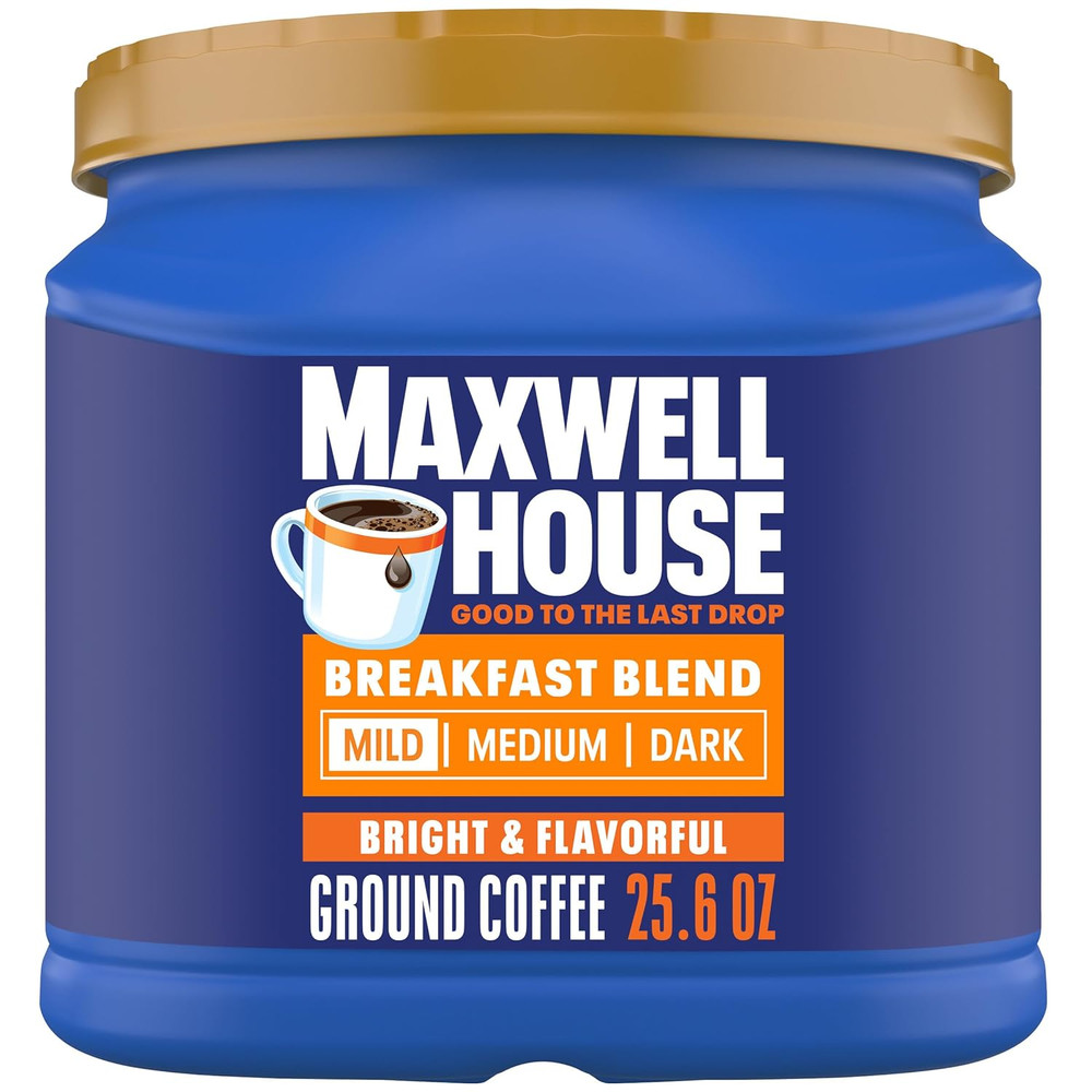 Breakfast Blend Mild Roast Ground Coffee, 25.6 Oz Canister" Optimized Title: "Mi