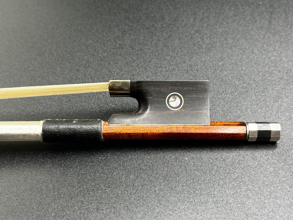 Signed Composite Bob Violin Bow Carbon Fiber Core Pernambuco Veneer Weight