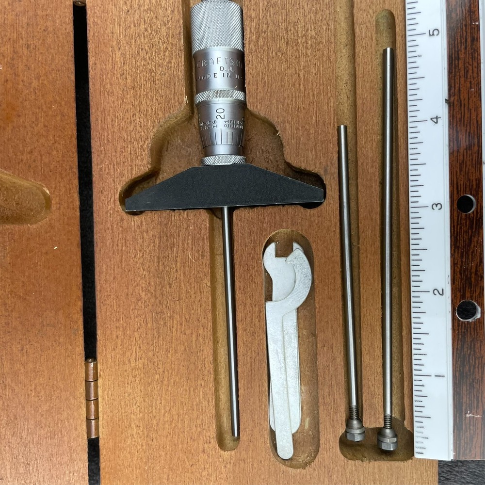 Vintage Craftsman Variable Depth Gauge Micrometer EUC