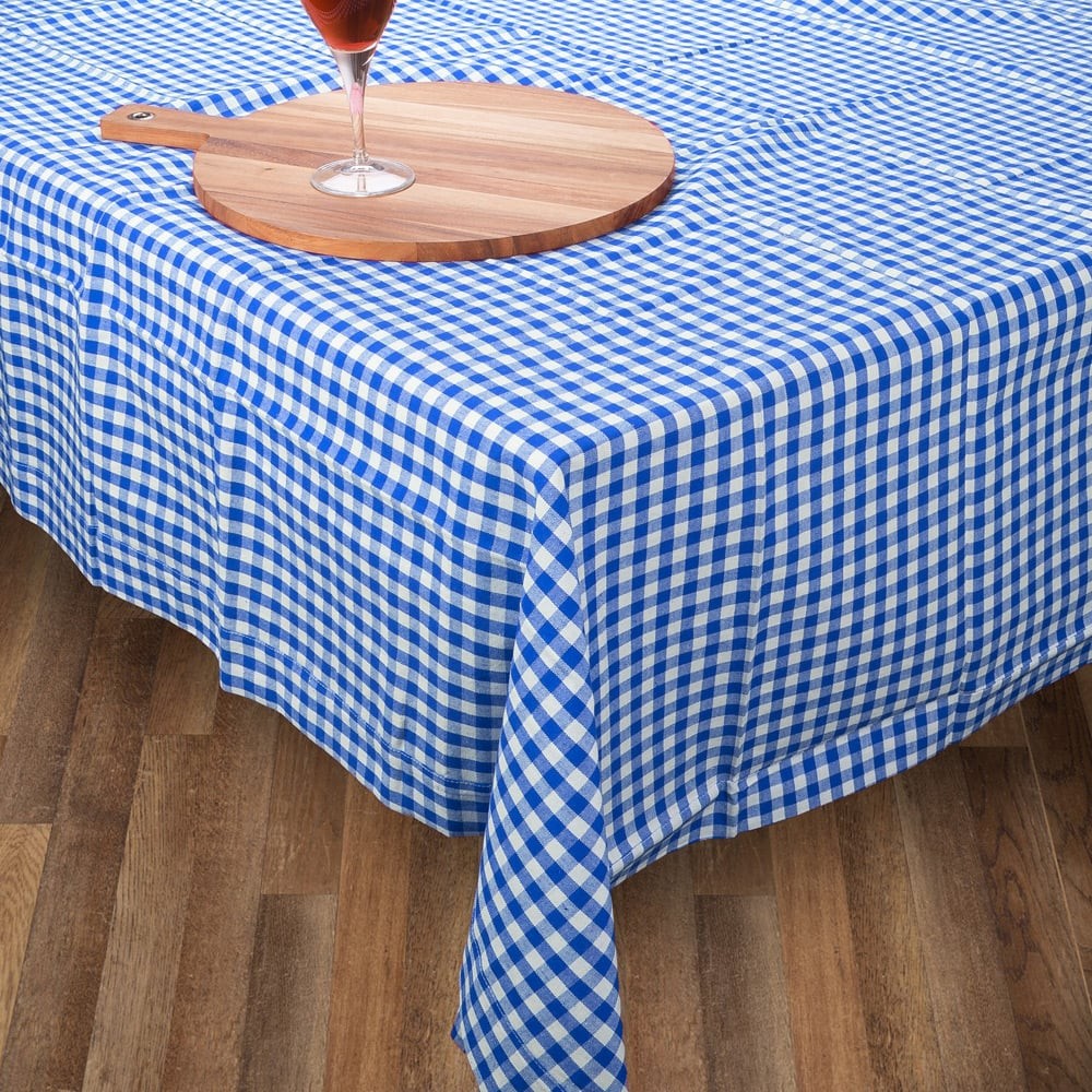 Rans Gingham Tablecloth Large Blue 150x360cm