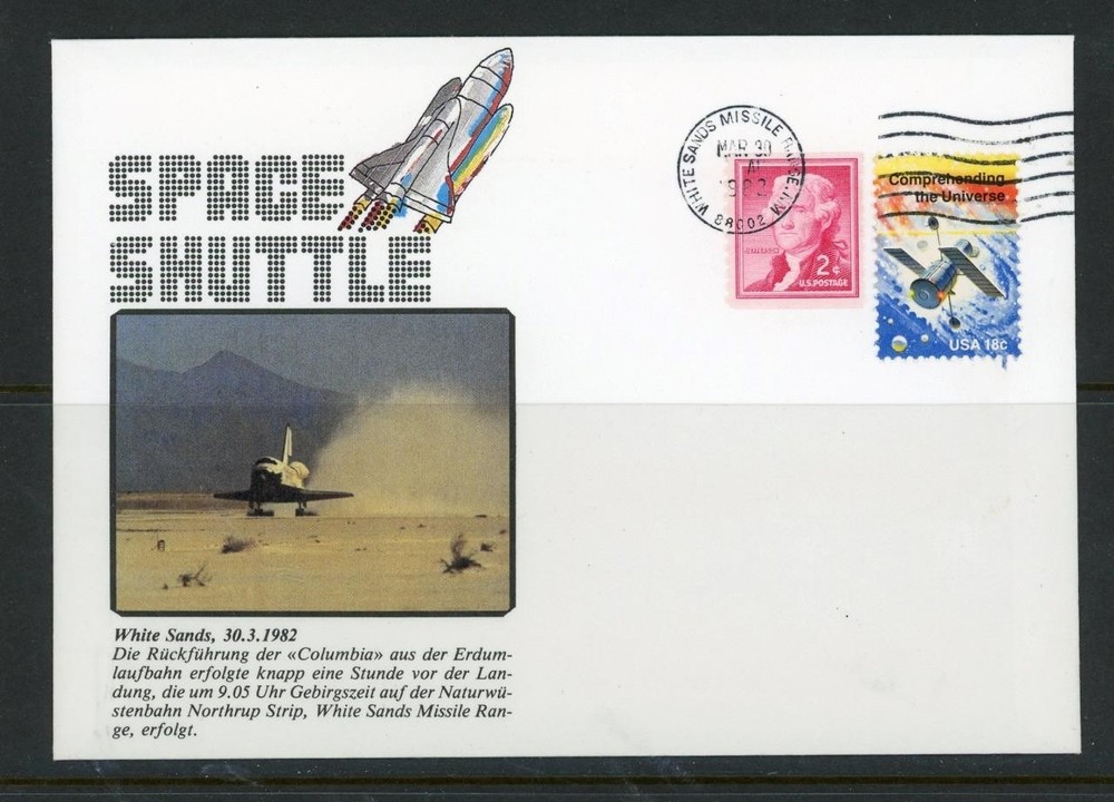 USA 1982  Space Shuttle Launch Cover  White Sands Mark