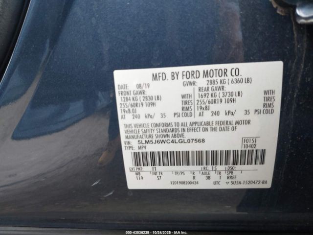 CONTROL PANEL OEM 2020 LINCOLN AVIATOR 1YR WRNTY