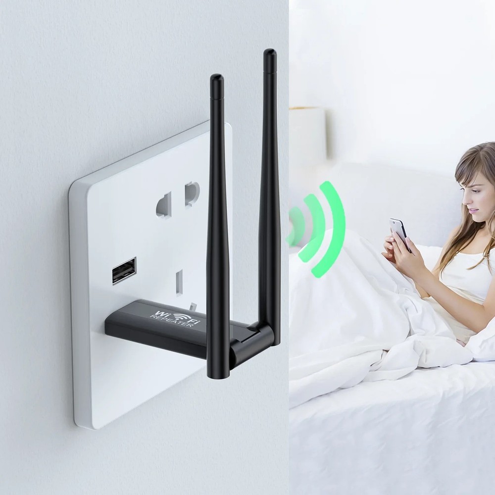 USB WiFi Range Extender Repeater Wireless Amplifier Router Signal Booster