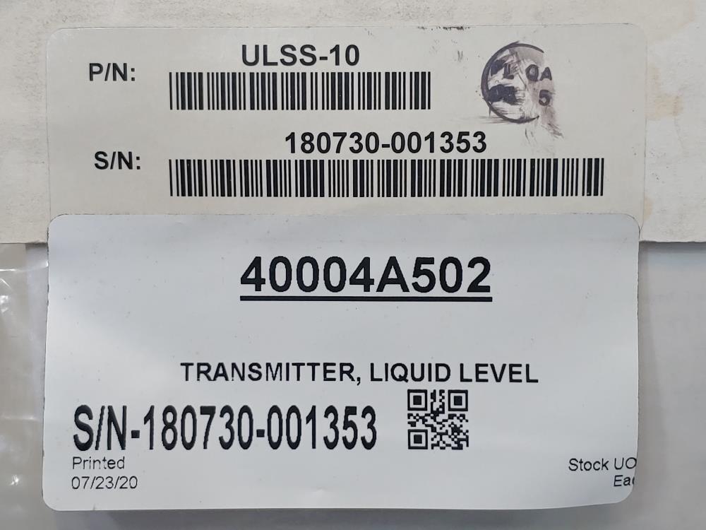 Dwyer 1" NPT Liquid Level Transmitter ULSS-10