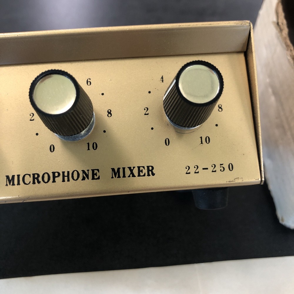 Midland Transistorized Stereo Microphone Mixer 4 Channel Old School