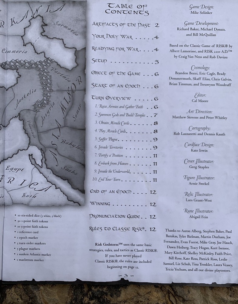 Risk Godstorm Board Game Instruction Manual. Manual Only