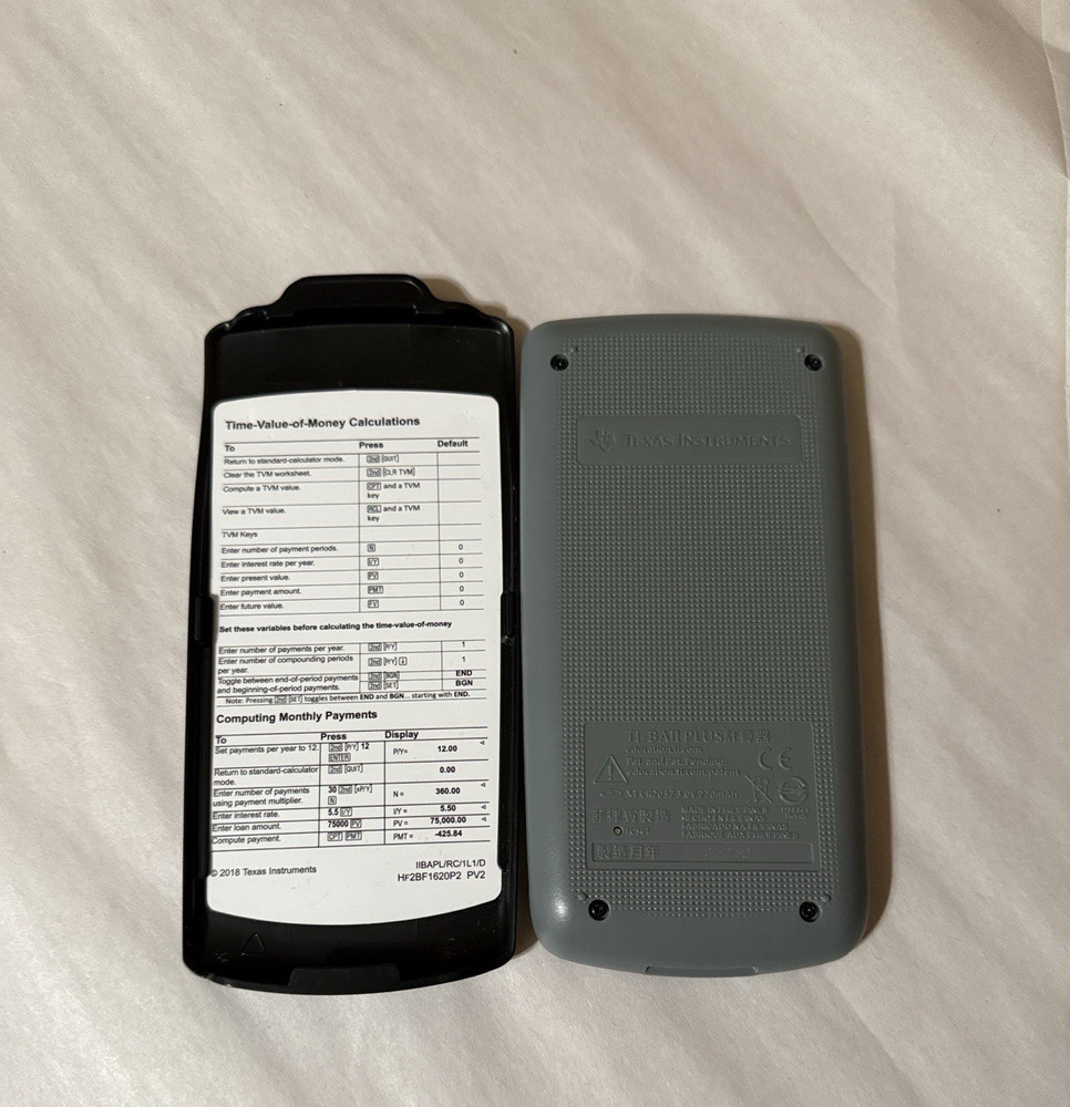 Texas Instruments BA II PLUS Financial Handheld Used