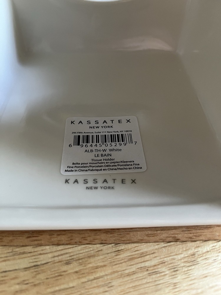 Kassatex Le Bain Porcelain Tissue Holder