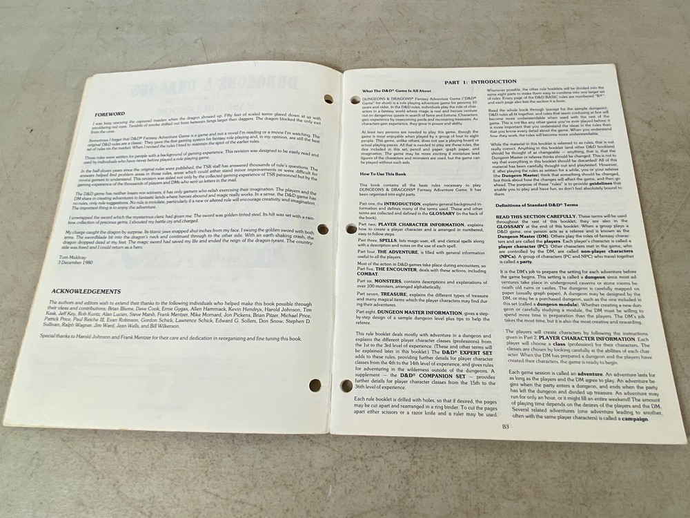 TSR Dungeons & Dragons Basic Rules 1980 Adventure Game Book 29E13