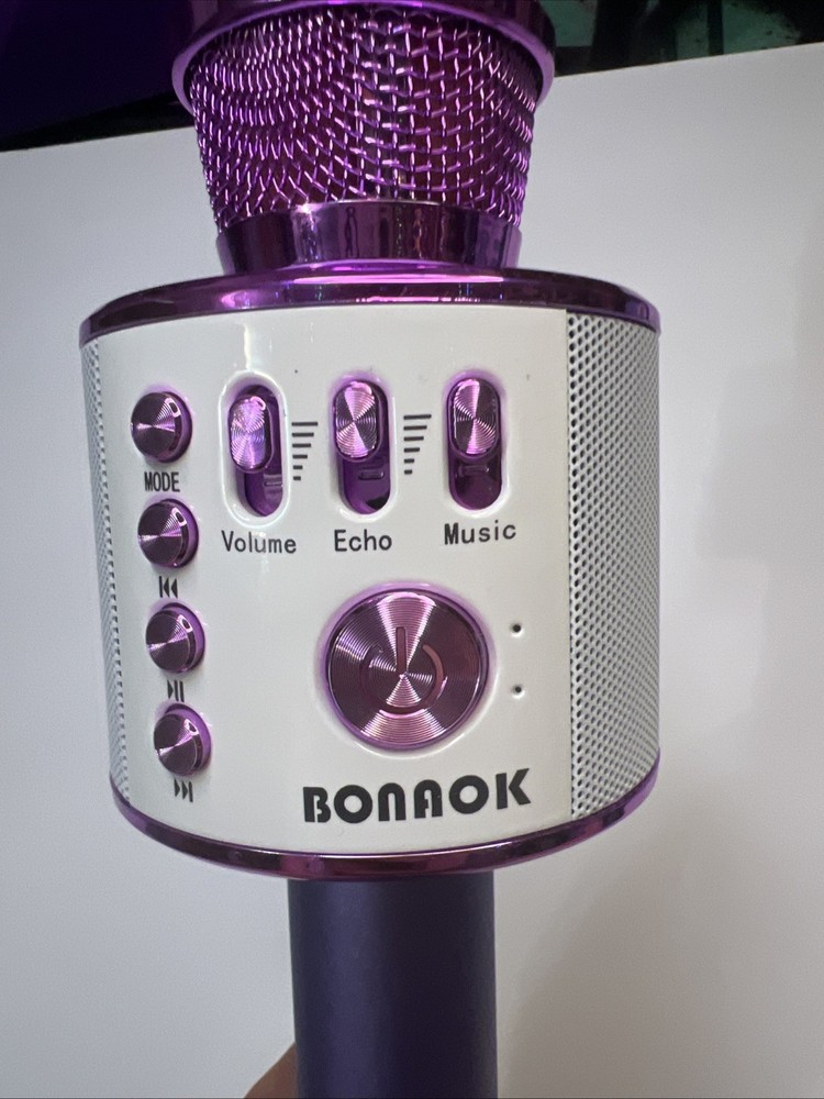 Pink Microphone for Singing – Wireless Bluetooth Karaoke Microphone