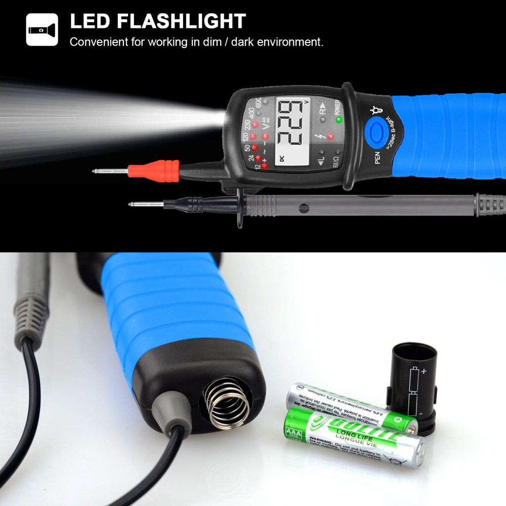 Digital AC DC Voltage Continuity Tester 3-phase Voltage Phase Rotation Voltmeter