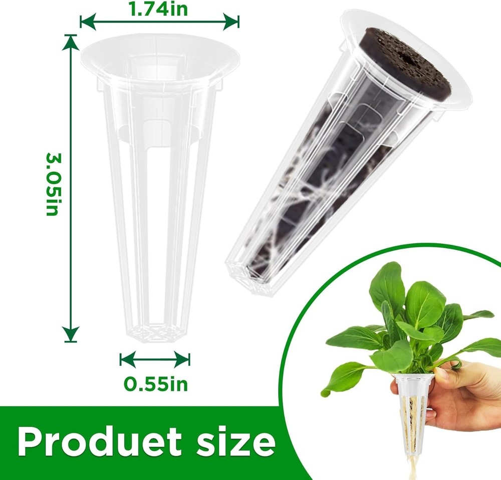 Modern White Grow Baskets - 50 Pack for Efficient Hydroponic Gardening