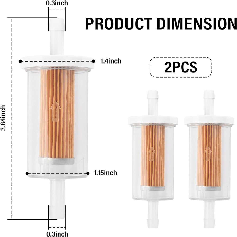High Flow Inline Fuel Filter Pair