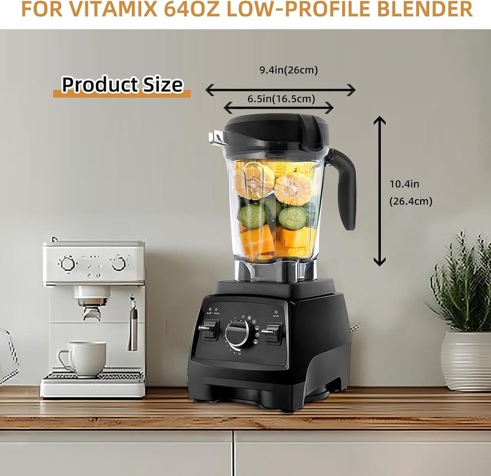 For Vitamix Blender Pitcher 64 oz Low-Profile Container
