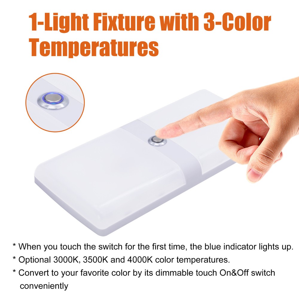 Facon 2PKS 12V 1000Lumens LED RV Dimmable Ceiling Dome Light For Boat Trailer