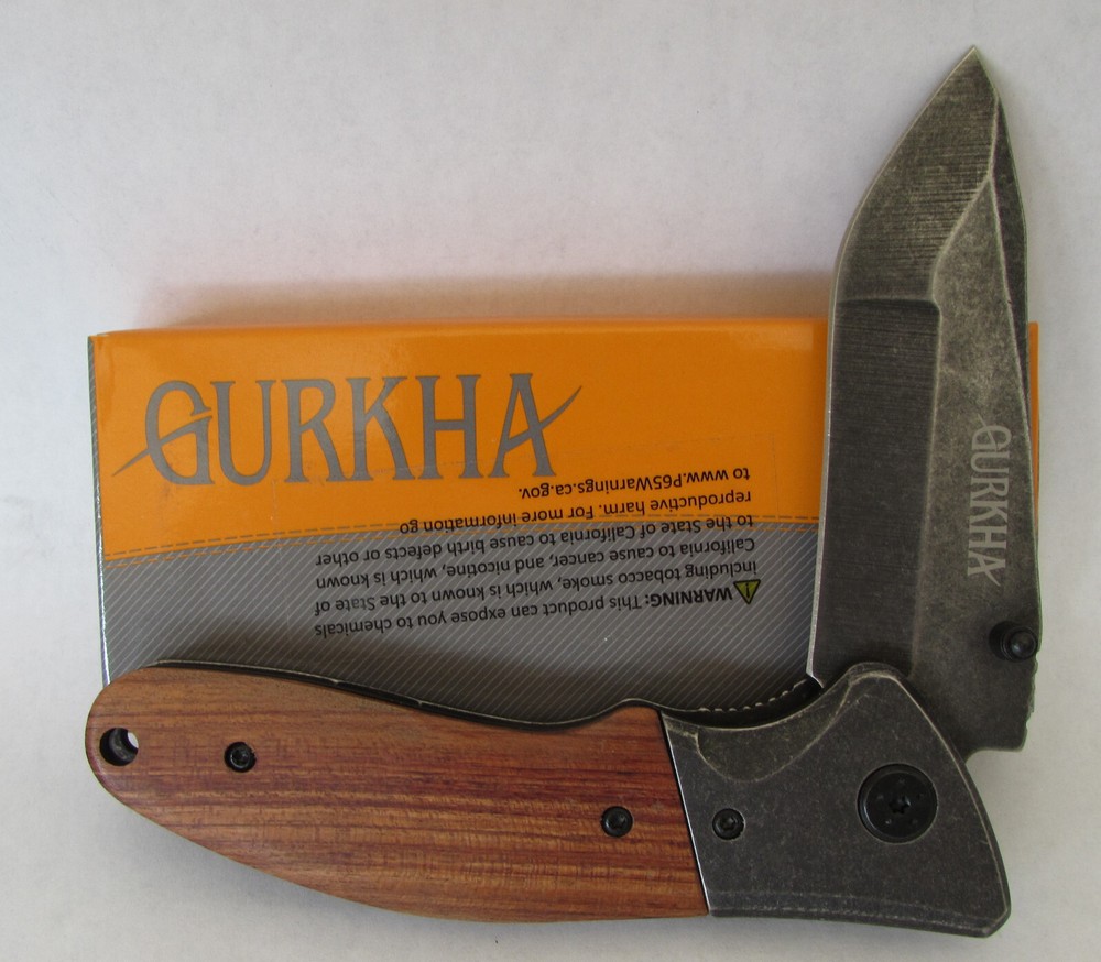Gurkha YNF 54 On Pocket Knife Drop Point Line Locker