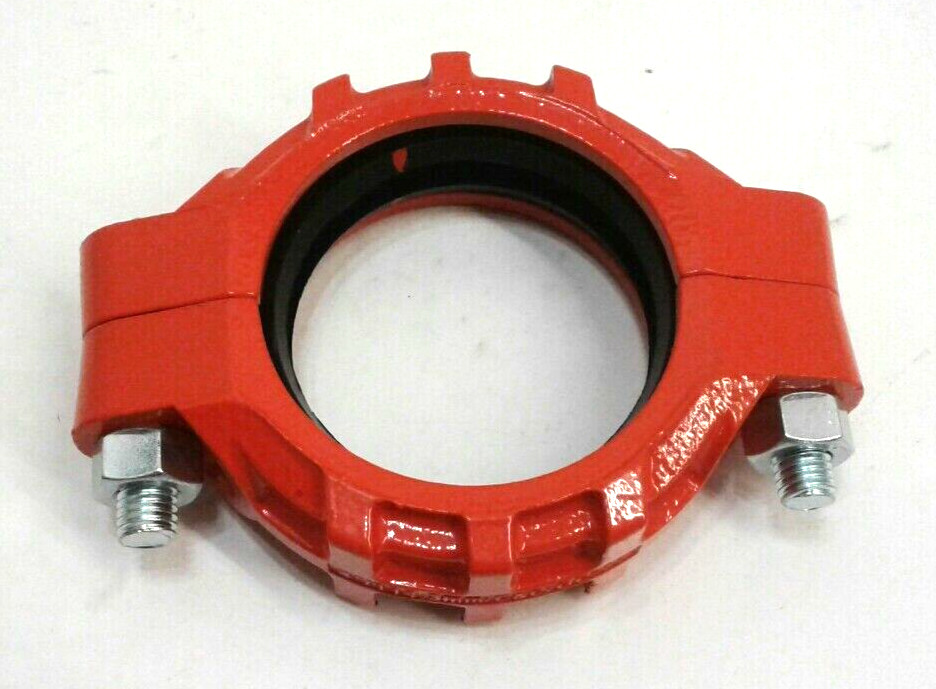 CNC C&C GC77 4" Ductile Iron Grooved Flex Coupling Bolt Style Buna Gasket