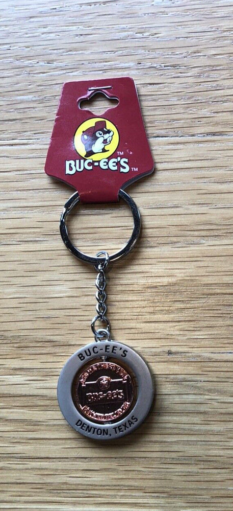 Buc-ee's Logo Spinner Keychain, Key Ring - Denton Texas Store