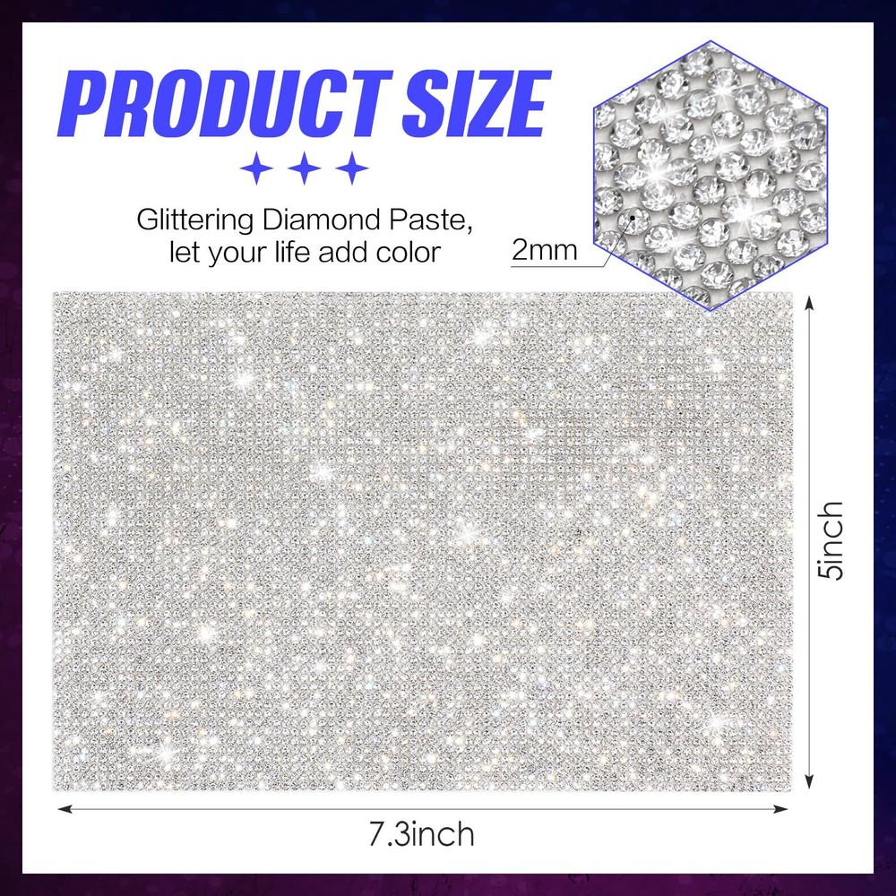 3 Pcs Microphone Prop Sparkly Bling Handle Cover Stickers Micro Sleeve Glitte...