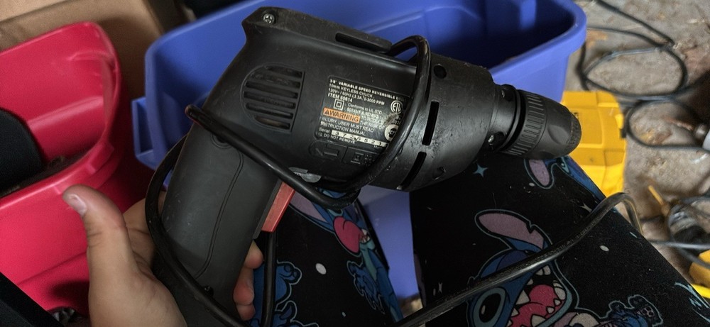 DRILL MASTER 3/8" VARIABLE SPEED REVERSIBLE Corded DRILL 60614 Works