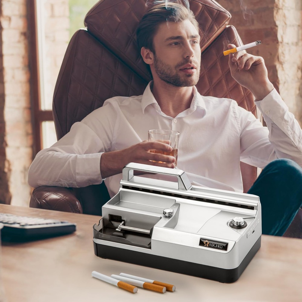 Electric Cigarette Rolling Machine, Automatic Cones Loader, Mini Portable Pre...