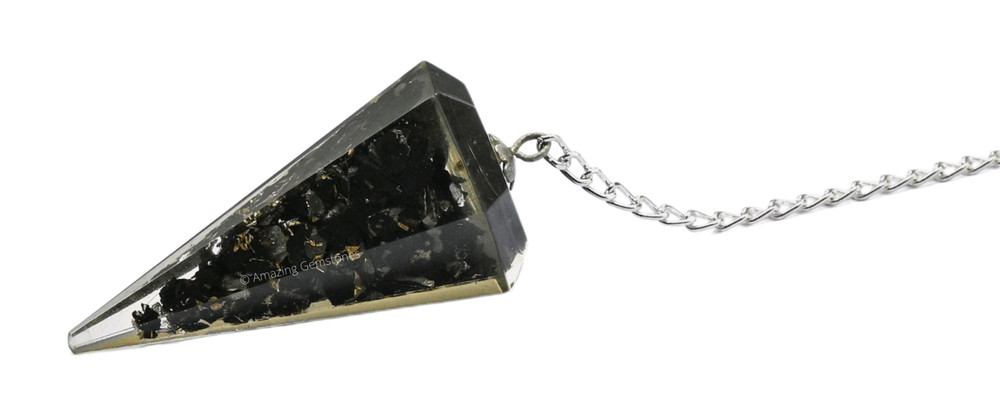 Black Tourmaline Orgone Pendulum