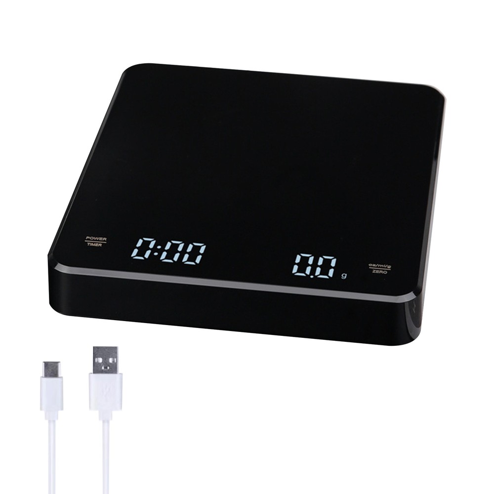 Electronic Digital Coffee Scale Tool With Timer High Precision LCD Display