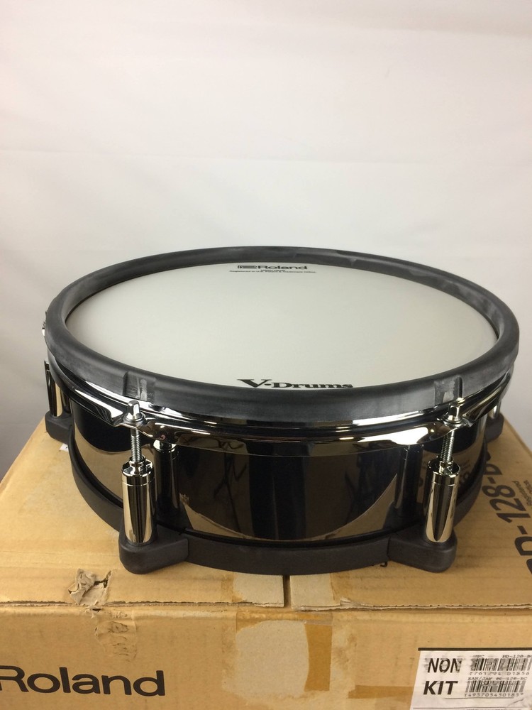 Open Box Roland PD-128 Electronic Drum V-Pad, 12", Black Chrome