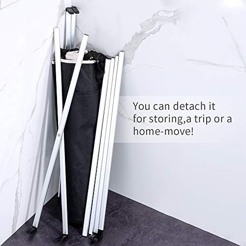 Laundry Basket 2 Section Hamper Washing Storage Basket Bag, Folding 2 sections
