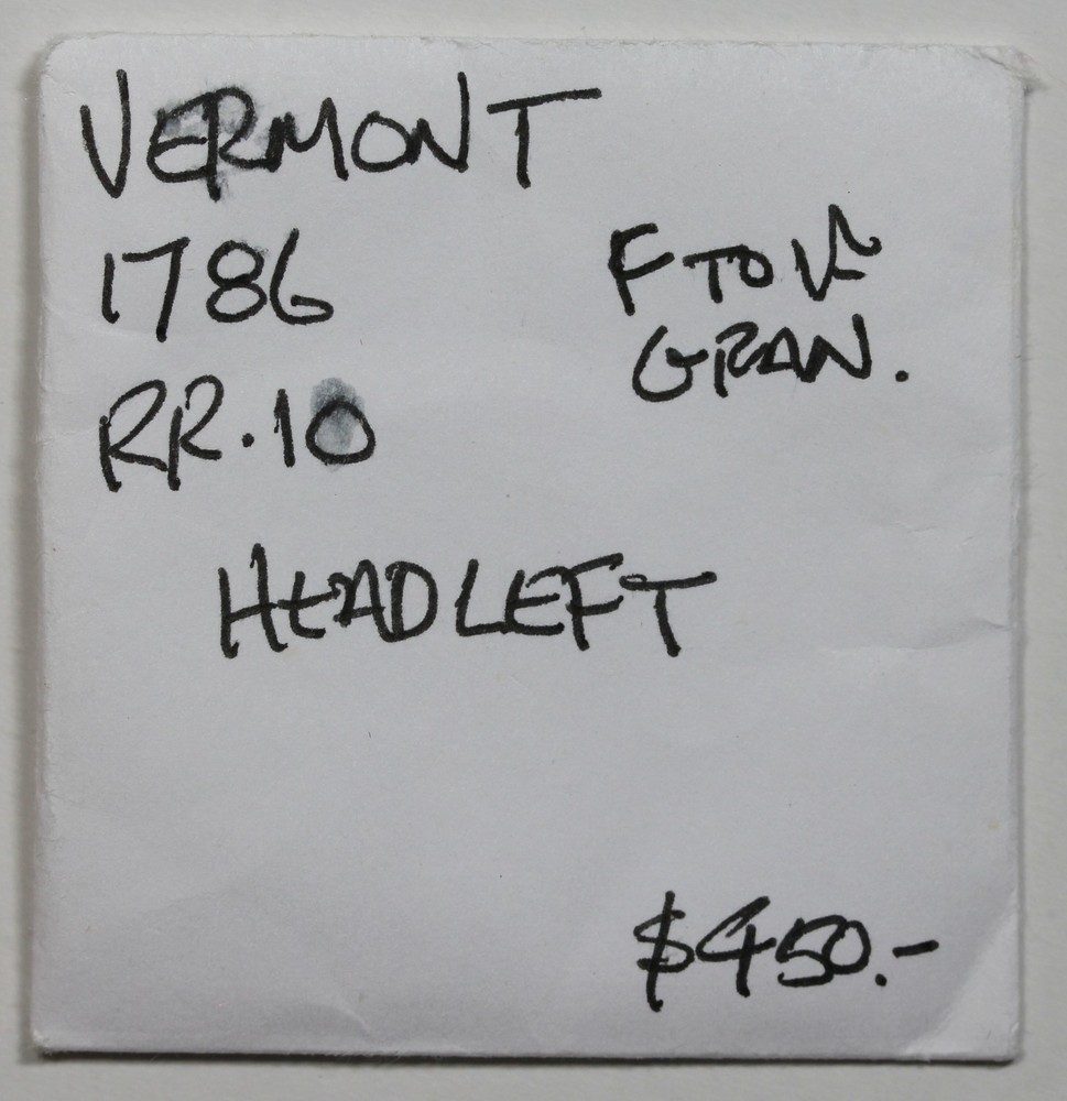 1786 Vermont Copper, Bust Left, RR-10, R4