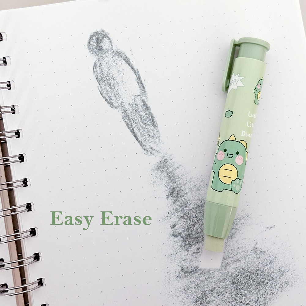 Wrapables Clickable Push Button Retractable Erasers with Refills (Set o 2)