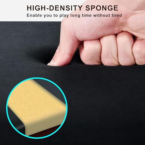 Solid Wood Piano Stool, Beech Piano Bench with Storage, Non-Composite Reddish