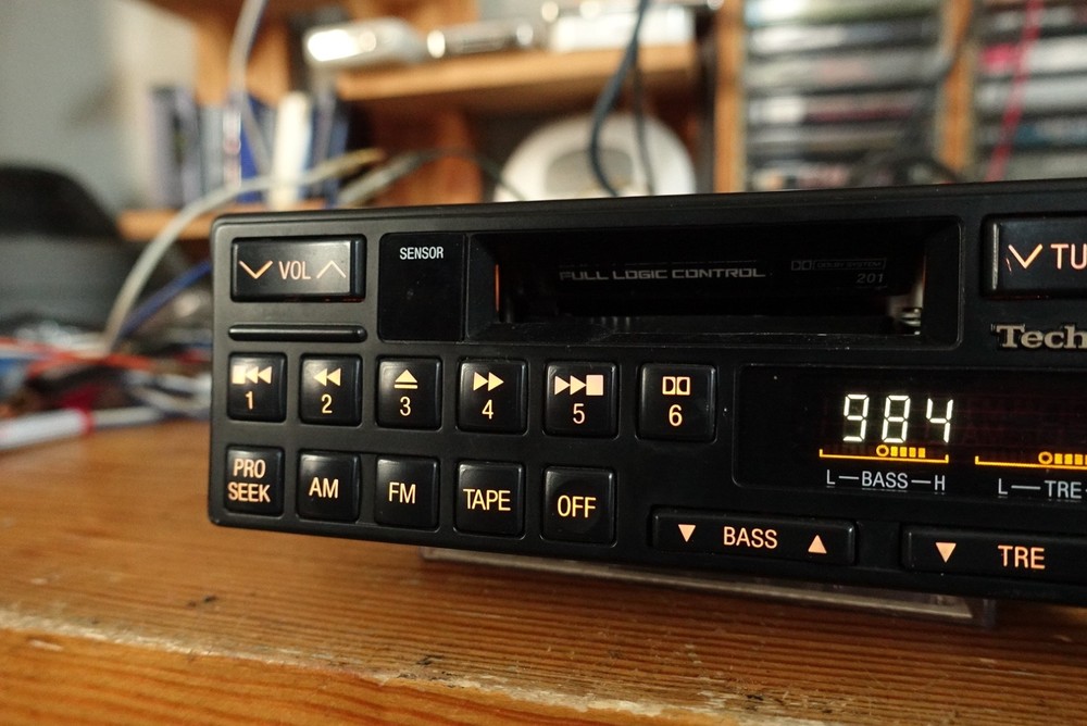 Technics for Mercedes Car. Model J201. Cassette/Bluetooth player. Classic Design