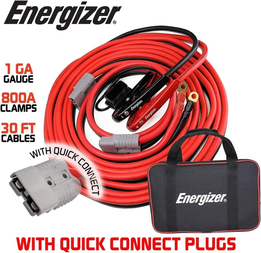 1 Gauge 800A Permanent Installation Kit Jumper Battery Cables Quick Connect Plug