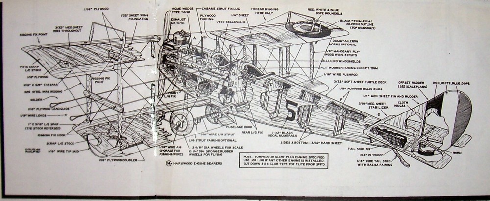 Air Trails JN-4D "Jenny" PLAN + CONSTRUCTION ARTICLE for 42" UC Model Airplane