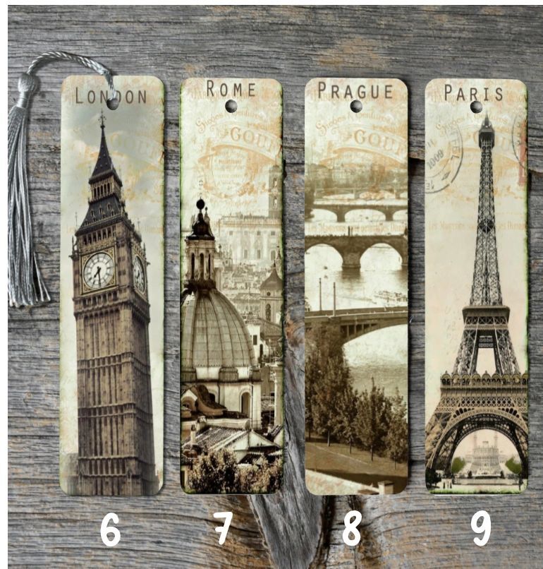 Cities Metal Bookmarks