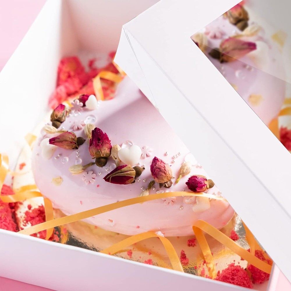 10 Pieces Cake Boxes Tall Box White Pie Deep with