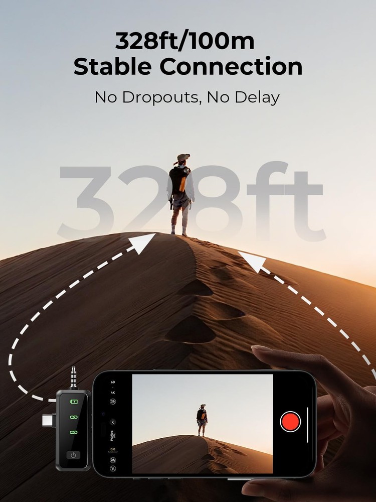 Wireless Lavalier Microphone for iPhone: Mini Microphone Noise Reduction - 32...