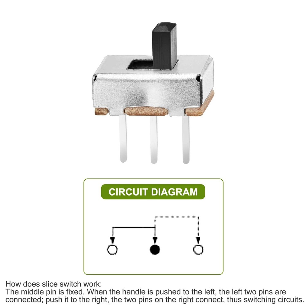 Reliable 3mm SPDT Mini Slide Switch - 70 Pack for PCB & Breadboard Applications