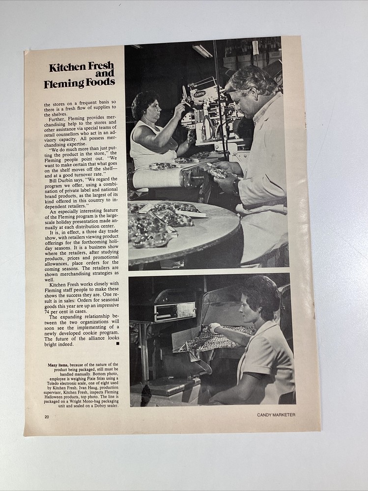 Candy Print Article Original Vtg 1980 Rare VHTF Pixie Kitchen Fresh Haug Chat TN