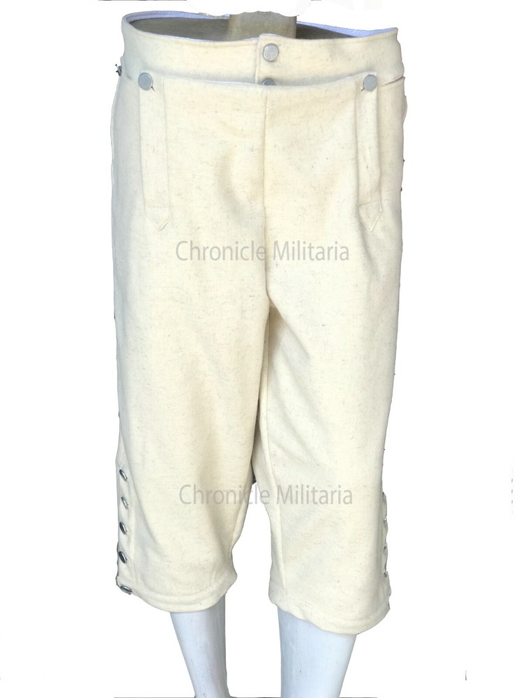 Revolutionary war fall front breeches 18th century breeches colonial