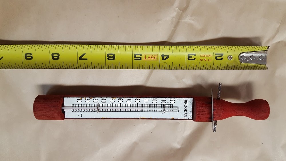 Vintage Wooden Brooder thermometer MADE IN THE USA